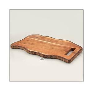 Planche à découper en bois d'acacia épaisse, écologique, à motif floral, personnalisée, pour la cuisine, la découpe, la préparation des repas - Product Image 1