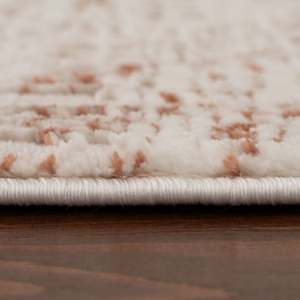 Tapis rectangulaire abstrait en coton peluche fait main pour salon, couloir, chambre - Crème Carmel - Terra par Netline Home - Product Image 4