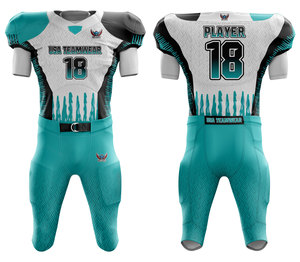 Maillot de football américain sur mesure de haute qualité, grande taille, antibactérien, séchage rapide, en Spandex/Coton, personnalisable - Product Image 1