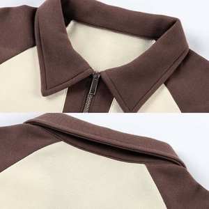 Polos de Algodón Grueso de Alta Calidad para Hombre, Diseño Personalizado con Cierre de Cremallera de un Cuarto en Color Contrastante, Estilo Holgado - OEM - Product Image 4