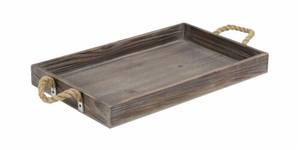 Ensemble de 2 plateaux de service en bois ustensiles de cuisine vaisselle utiliser des plateaux plateaux exclusifs et élégants nouvelle arrivée - Product Image 5