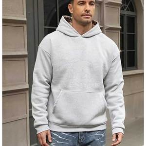 Sudadera con capucha reversible de moda con cremallera, diseño liso, capucha ajustable, ajuste cómodo, estilo urbano de tendencia, algodón ecológico - Product Image 3