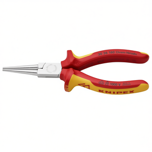 Alicates de punta larga Knipex cromados con mangos multicomponentes aislados, probados con VDE, con mordazas redondas largas - Product Image 2