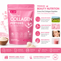 Boisson en poudre de collagène pour femmes, soluble instantanément, peptides de collagène marin à petites molécules, vitamine C, complément hydratant pour la peau