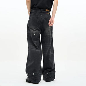 กางเกงยีนส์ทรงหลวมสำหรับผู้ชายกางเกงยีนส์ทรงหลวมสไตล์2026โลโก้ตามสั่ง - Product Image 2