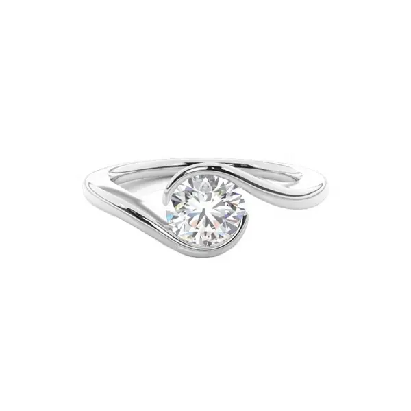 女性のための卸売ウェディングジュエリークラシック950プラチナVVSラボ成長ダイヤモンドソリティアバンド婚約指輪を購入する