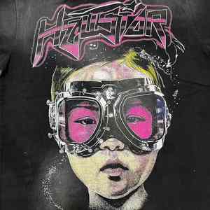 Camiseta al por mayor con logo impreso DTG OEM, 100% algodón, cuello redondo, manga corta, corte regular, peso pesado, antiencogimiento, lavado a la piedra y al ácido para hombre - Product Image 3