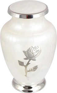 Fabricant d'urnes de crémation en aluminium avec des urnes classiques blanches de finition de marbre pour l'usage de cendres - Product Image 2