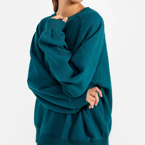 Nuevo Conjunto de 2 Piezas de Sudadera de Forro Polar Extra Grande para Mujer, Cuello Redondo, Ajuste Holgado, Transpirable, Cómodo y Elegante para Otoño/Invierno - Product Image 1