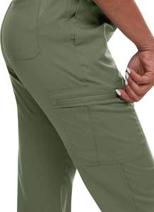 Gommage pour femmes Scrubs Top avec col en V classique et pantalon de jogging de yoga Uniforme d'allaitement médical Scrub Set par Vaslcare - Product Image 5