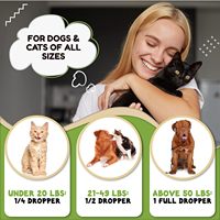 Huile de chanvre pour chiens et chats, supplément pour animaux de compagnie pour petits et grands animaux, aide à la douleur, au stress, au sommeil, à l'arthrite