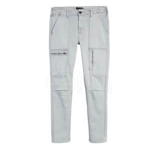 Haute qualité hommes décontracté Streetwear Style Cargo pantalon nouveau Design couleur unie confortable taille moyenne toile - Product Image 5