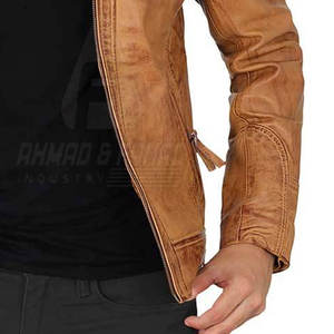 Chaqueta de Cuero para Hombre, Invierno 2026, Uso en Exteriores, Cuello Alto con Logotipo Frontal, Venta al Por Mayor - Product Image 6