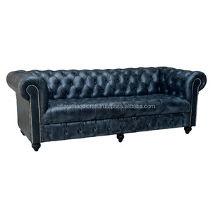 Convertible 3 Seater Chesterfield Sofa Leather Traditional Home Furniture Deep Tufted Luxury Living Room <b>Seating</b> Classic - Product Image 4
