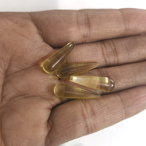 เลมอนควอตซ์ธรรมชาติ 4 ชิ้น ขนาด 20x6 มม. รูปทรงหยดน้ำ เรียบเนียน น้ำหนัก 19.35 กะรัต ขายส่ง Iroc คุณภาพดี เลมอนโทแพซทรงหยดน้ำ ราคา US$42 - Product Image 5