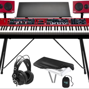 La mejor oferta de intercambio: nuevo paquete de piano digital Nord Stage 4 88 con soporte ajustable y banco. - Product Image 1
