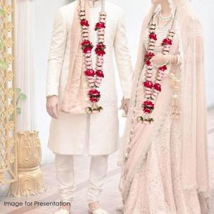 Lot de 2 colliers de fleurs artificielles Shubh Vivah faits à la main, cadeau pour le marié, fleurs de mariée pour anniversaire de mariage - Product Image 4