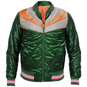 Chaqueta universitaria de satén de último diseño 2023 para hombre, proveedor directo de fábrica, cuello levantado de lona ligera, transpirable para invierno - Product Image 1