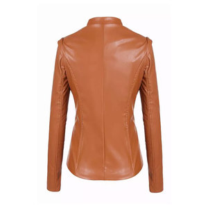 Chaquetas de cuero para mujer, Material de cuero genuino, 100% algodón y poliéster, diseños al por mayor - Product Image 2