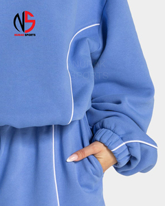 High Quality Customizable 2-Piece Women's Set Nurak Pullover Hoodie Sweatpants Printed Knitted Fabric Casual <b>tracksuits</b> In 2026 - Product Image 6