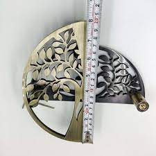 ซื้อขายส่งมือจับประตูทองเหลืองโบราณรูปครึ่งวงกลม มือจับเหล็กตกแต่งลายสวยงาม มือจับโลหะ - Product Image 3