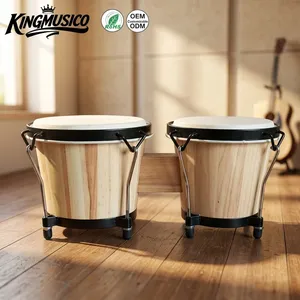 Bongó <span class=keywords><strong>de</strong></span> Madera Sólida Natural <span class=keywords><strong>de</strong></span> 6 y 7 Pulgadas con Parche <span class=keywords><strong>de</strong></span> Piel <span class=keywords><strong>de</strong></span> Oveja, Tambor <span class=keywords><strong>de</strong></span> Mano, Percusión Orff, Bongós para <span class=keywords><strong>Clases</strong></span> <span class=keywords><strong>de</strong></span> Música, Venta al Por Mayor - Product Image 3