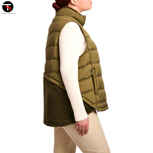 Gilet en coton coupe-vent de haute qualité pour femmes Gilet en duvet respirant avec design élégant Logo personnalisé en vente - Product Image 5