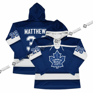 Sudadera con Capucha de Hockey sobre Hielo Sublimada Personalizada de Alta Calidad, Sudadera con Capucha de Poliéster Grueso a Rayas con Pantalones Cortos, Precio al por Mayor OEM para Equipos - Product Image 3