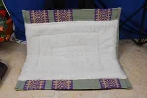 Top vente indien en cuir véritable tapis de selle cheval Western couverture Polyester feutre indien laine couverture polaire doublure en gros - Product Image 6