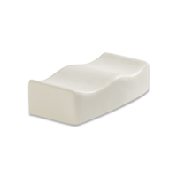 Coussin orthopédique simple en mousse à mémoire de forme ondulée 43x9cm, rafraîchissant, en viscoélastique, rectangulaire, blanc, personnalisable, confortable