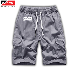 Short de sport taille haute avec logo personnalisé pour hommes Short de sport oversize de couleur unie entrejambe de 5 pouces respirant et imperméable pour salle de sport - Product Image 2