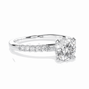Bague de fiançailles RITZIN RIH1546 pour femme en argent plaqué blanc 18 carats avec moissanite - Product Image 3