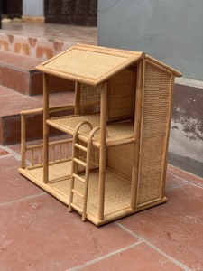Casa de mimbre para niños, juguetes de muñeca de ratán, accesorios para la habitación del bebé - Product Image 4