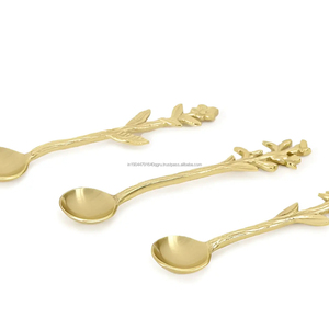 Hot Sale Luxury Gold Flower Pineapple Leaf Design Handle Tea <b>Coffee</b> <b>Spoon</b> - Product Image 5