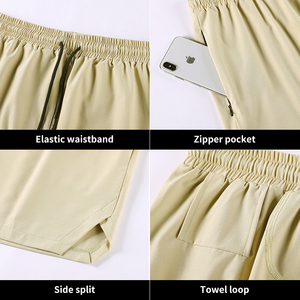 Shorts de jogging fitness athlétique vente en gros de vêtements de sport en polyester pour hommes shorts de course à pied à séchage rapide - Product Image 5