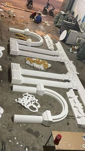 Elegancia atemporal exquisita artesanía de piedra tallada en mármol blanco y esculturas de arco distinguidas por artesanía y belleza - Product Image 2