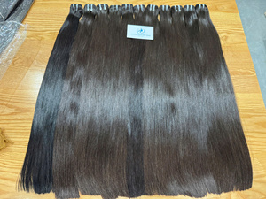 Extensiones de Cabello Humano Remy Natural Negro Liso al por Mayor, Trama Súper Doble, Sedoso y Suave, Cabello Vietnamita - Product Image 3
