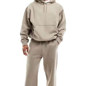 Chándal Deportivo de Invierno para Hombre, Personalizado con Logotipo, de Spandex/Poliéster, Transpirable, con Forro Polar, Sudadera Corta con Cremallera y Pantalones Acampanados - Product Image 2