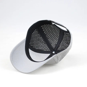 Custom Logo Waterproof 5 Panel Mesh Baseball Cap Laser Cut Hole Perforated Hat Custom Trucker Baseball Hat - Product Image 4