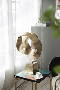 Esculturas de Aluminio de Estilo Moderno para Decoración del Hogar, Oficina, Mesa, Escritorio, Escultura Dorada - Product Image 5