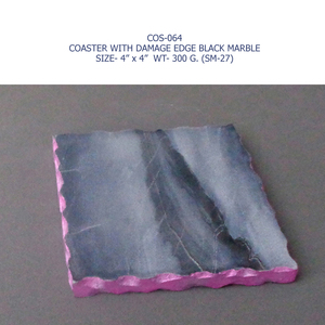 High on Demand Black <b>Marble</b> <b>Coaster</b> with Molding 4 Inch Personalized Tea <b>Coaster</b> from Indian Manufacturer and Supplier - Product Image 6