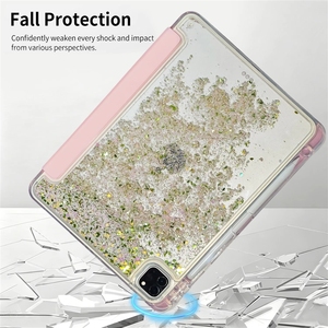 Funda Honatop Bling Glitter Origami para Pro 11 <span class=keywords><strong>13</strong></span> M4 Air M2 2024 Air 7 Air 8 2026, cubierta estética con soporte para lápiz, efecto arena movediza - Product Image 2