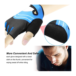 Gants en néoprène demi-doigt de haute qualité pour les sports de plein air en silicone antidérapant imprimé pour la course à pied ski cyclisme - Product Image 4