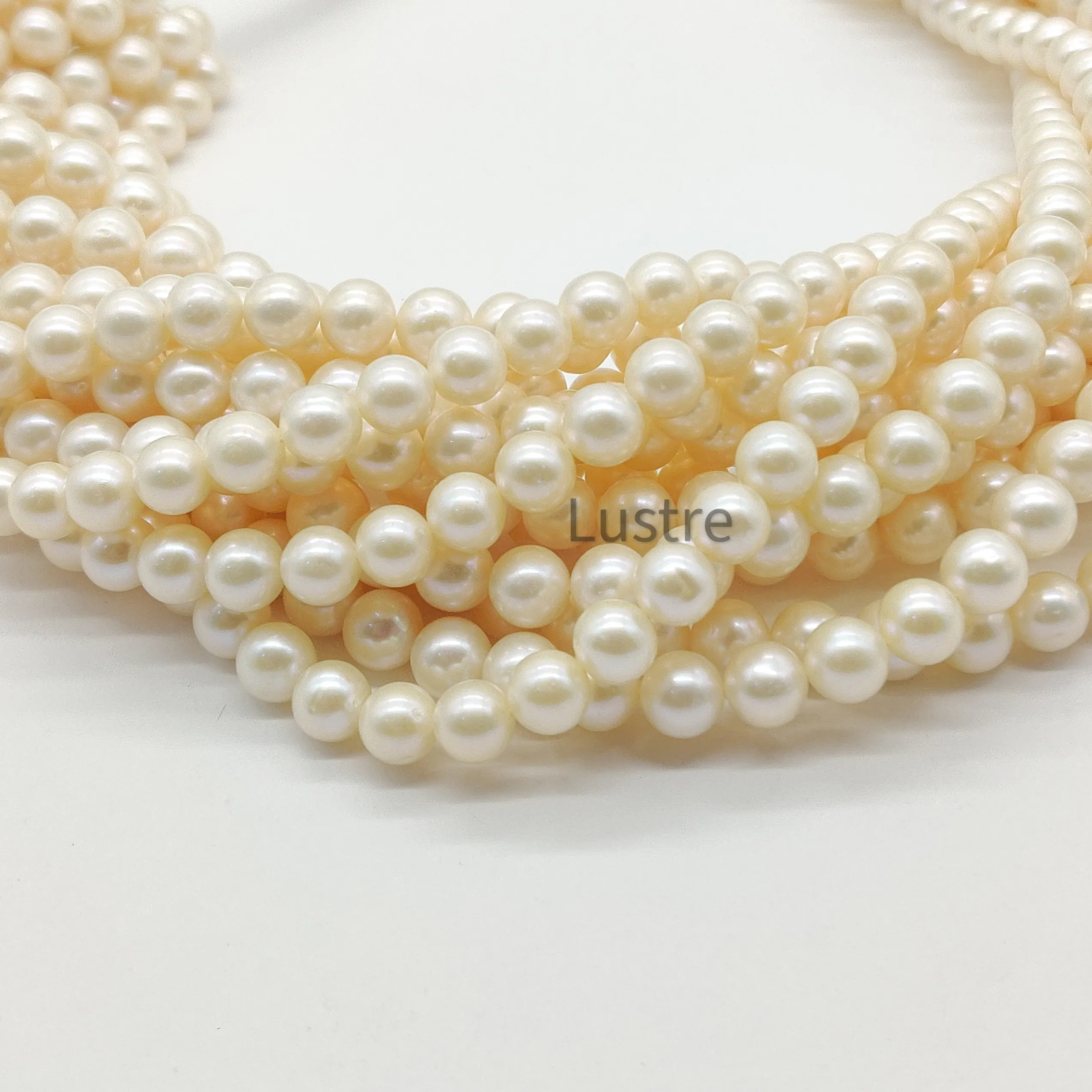 Freshwater Pearl 6, 8, 10, 11-12 MM Plain Smooth Round Beads 100% Natural Round White DIY Jewelry Making