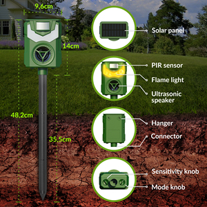 Ahuyentador de Animales Solar con Sensor de Movimiento PIR, Plástico Sólido, Resistente al Agua, Fácil de Instalar, para Jardín, Granja, Patio, 10 Años de Duración - Product Image 5