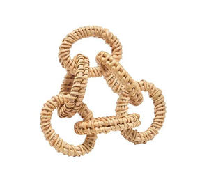 Escultura de Nudos de Ratán Minimalista Hecha a Mano, Pieza Decorativa Artesanal de Mimbre Natural para Bodas, Fiestas y Comedor Diario - Product Image 1