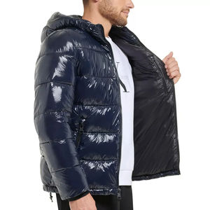 Manteaux d'hiver en duvet pour hommes OEM personnalisés brodés, à bulles chaudes et épaisses Veste matelassée en duvet de haute qualité pour hommes - Product Image 3
