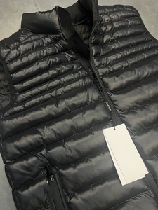 Gilet matelassé en laine pour homme, taille plus, sans manches, coupe-vent, chaud, col en V, pour la randonnée et les voyages - Product Image 2