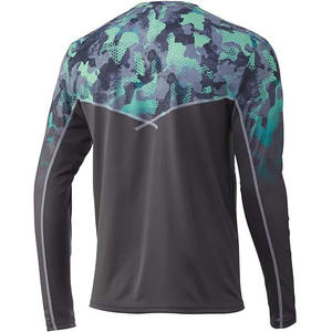 Vêtements de pêche sublimés personnalisés chemise de maillots de pêche pour hommes en polyester respirant par mèche pour promo - Product Image 4