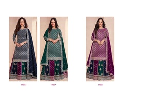 เสื้อทีเชิโน่ลายดอกไม้บานล่าสุดผ้าคอตต้อนแฟนซีหลากสีปักลายสไตล์อินเดียเสื้อผ้าปากีสถาน - Product Image 6